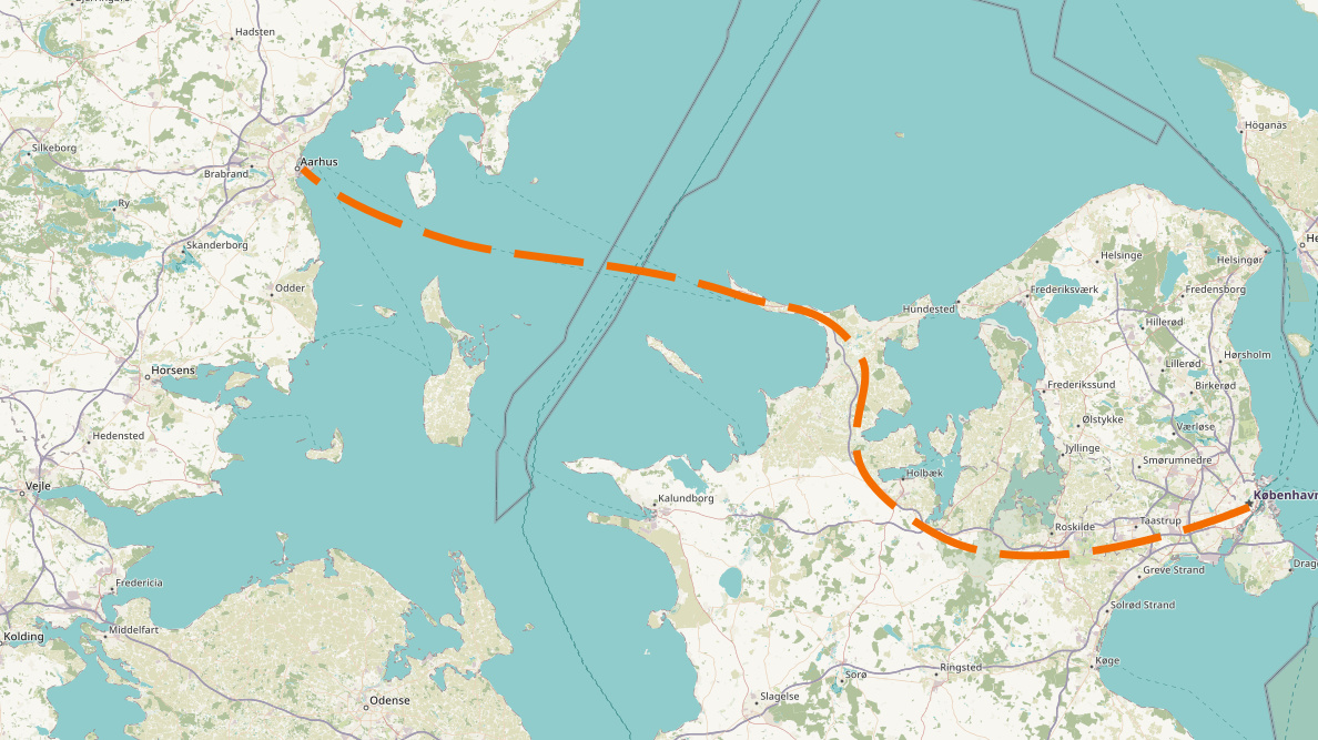 copenhagen-to-aarhus-ferry-map