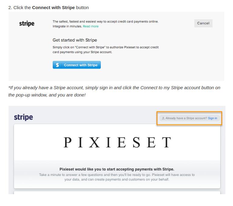 pixieset-review-stripe-setup